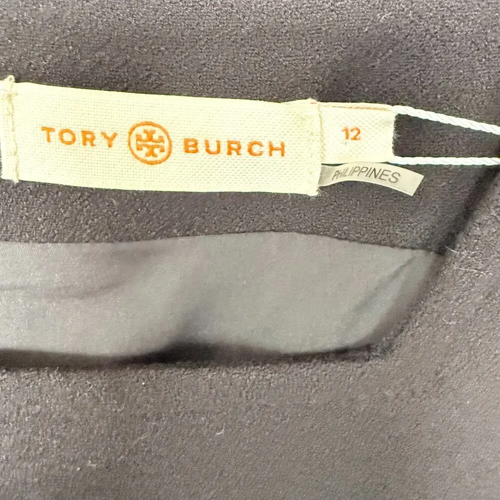 Tory Burch Black Side-Button Shift Dress Size 12 NWT
